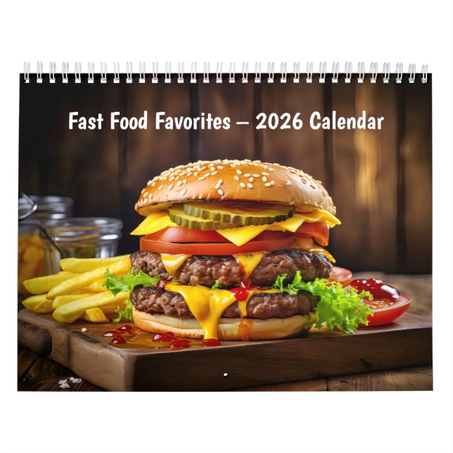 Calendrier Meilleures friandises de restauration rapide – Cal (Protection)
