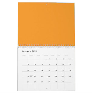 Calendrier Mélange abstrait d'orange, de rouge et de hurlemen