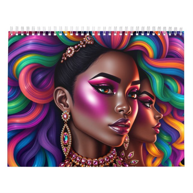 Calendrier melanin black queen African American woman sista (Protection)