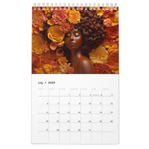 Calendrier Melanin noir fleur de Sista boucles afro femmes