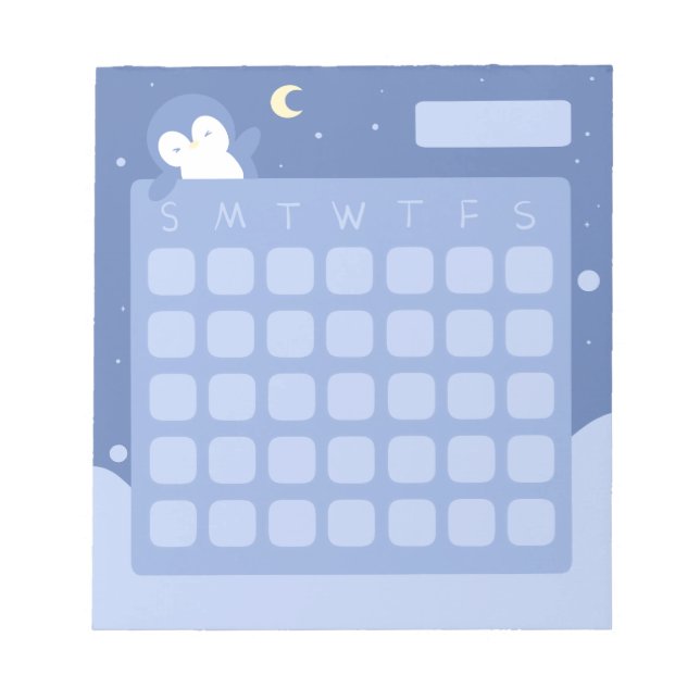 Calendrier Mémo Bloc-notes Carnet de notes Pingoui (Devant)
