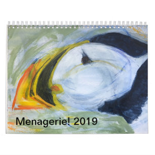 Calendrier Ménagerie ! illustration 2019 animale