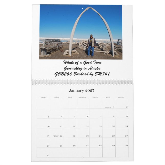 Calendrier mensuel de GeocacheAlaska 2012 (Jan 2027)