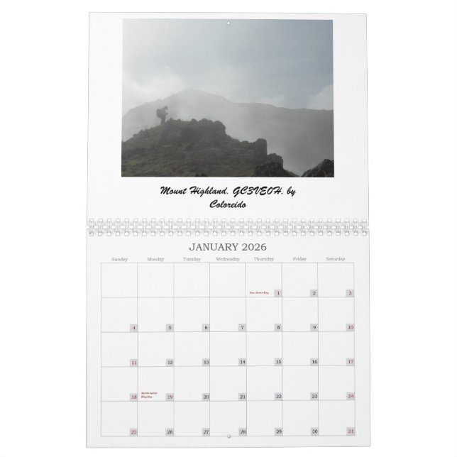 Calendrier mensuel de GeocacheAlaska 2013 (Jan 2026)