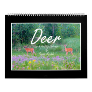 Calendrier mensuel des cerfs communs 2018 par