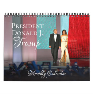 Calendrier Mensuel Mural Photo du Président Donald