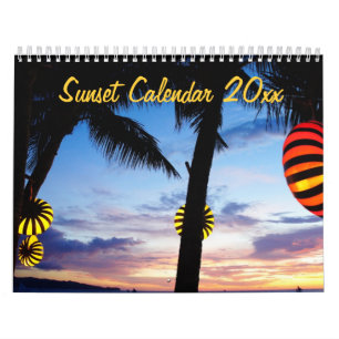 Calendrier mensuel Sunset Beach
