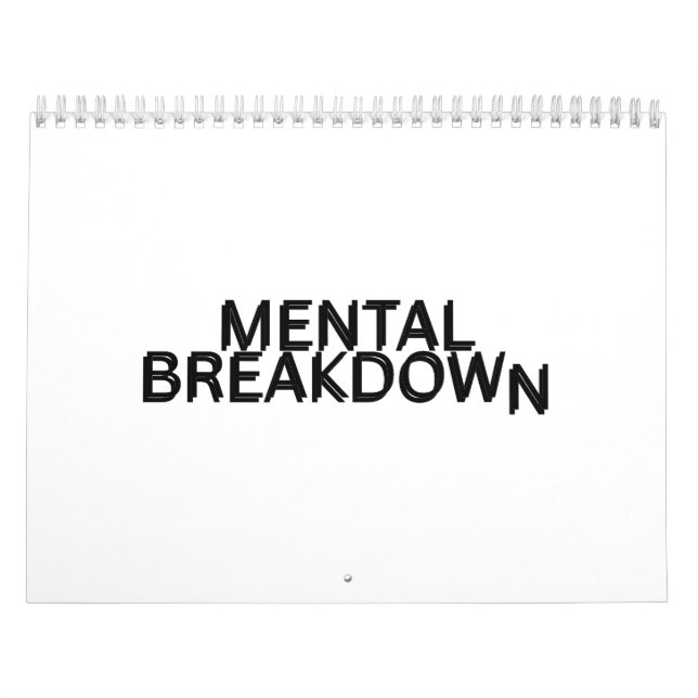 Calendrier Mental Breakdown Minimalist Oversized Yearly  (Protection)