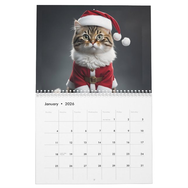 Calendrier Meowy (Jan 2026)