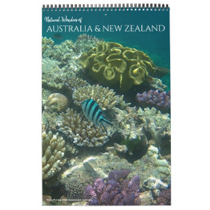 Calendrier merveilles naturelles d'Aust/NZ 2027 (avec lieux)