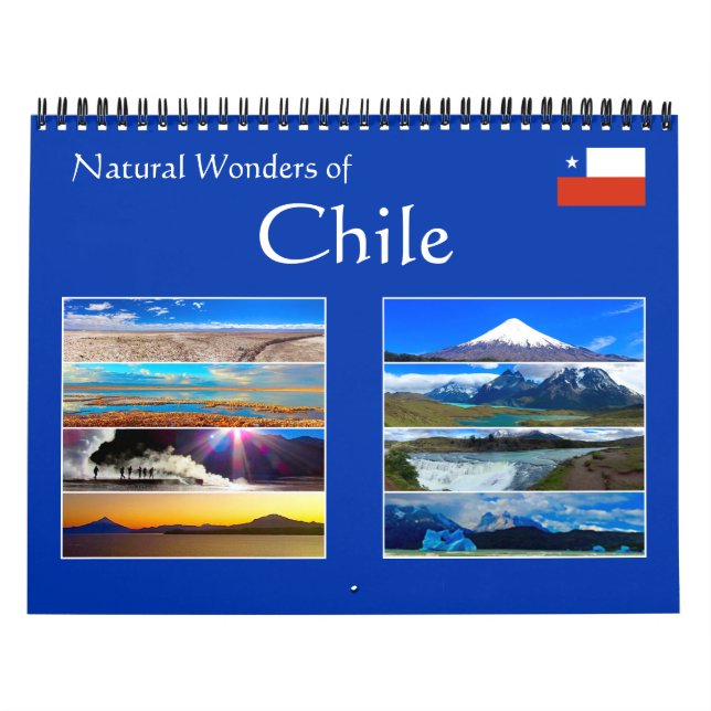 Calendrier merveilles naturelles du chili 2027 (Protection)