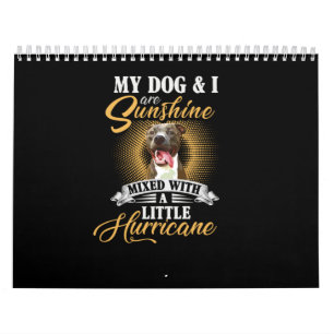 Calendrier Mes chiens et moi sommes ensoleillés mélangés à un