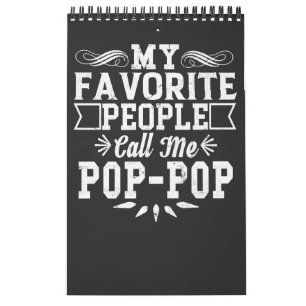 Calendrier Mes gens favoris m'appellent Pop-Pop Fête des père