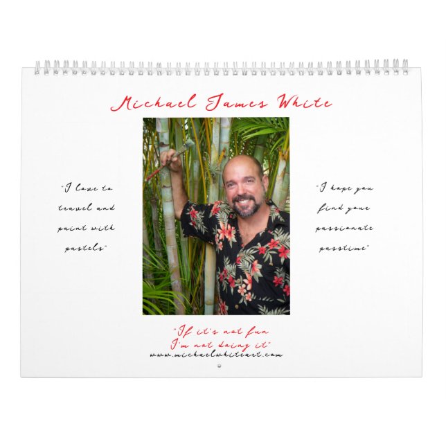 Calendrier Michael White's Passionate Pastels Calendar 2026 (Dos)