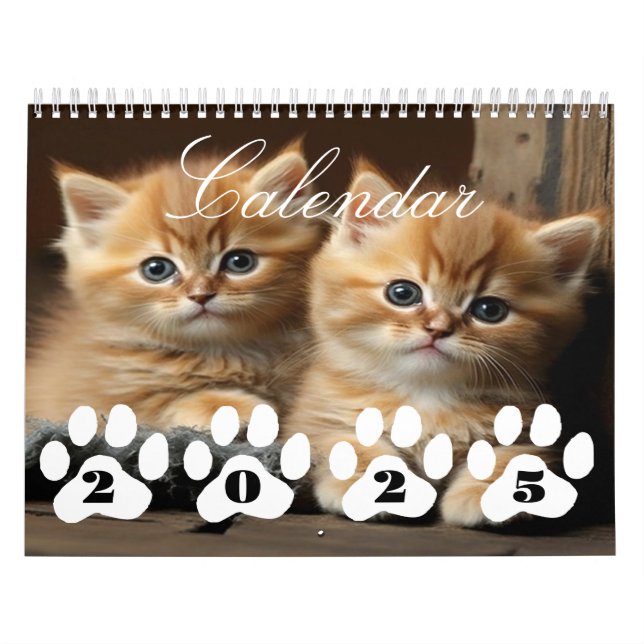 Calendrier Mignon Chatons 2025 Cadeau Parfait pour (Protection)