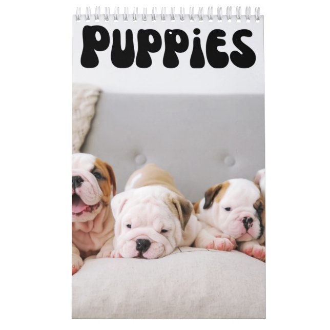 Calendrier mignon mensuel des chiots (Protection)