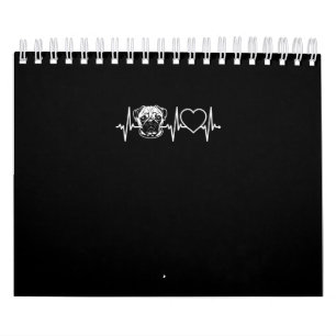 Calendrier Mignonne Chien Carlin Heartbeat Beau Chien Carlin