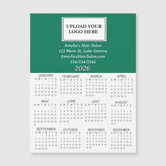 Calendrier mini Logo Entreprise 2026 (Devant)