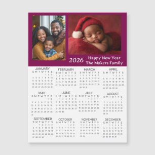 Calendrier mini personnalisé avec photos 2026