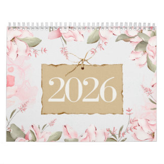 Calendrier Minimal Floral Quote Calendar