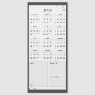Calendrier minimal gris 2024