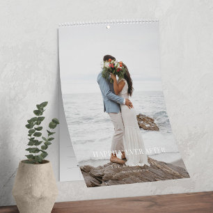 Calendrier Minimal moderne mariés Mariages Souvenirs photo