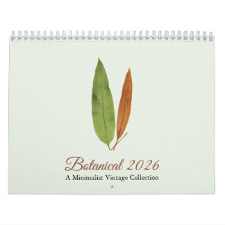 Calendrier Minimalist Art Botanical 2026 Calendar