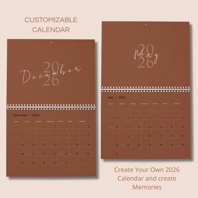 Calendrier Minimalist Clean Design (Créateur téléchargé)