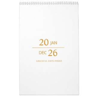 Calendrier Minimalist Modern Elegant 2026 Calendar