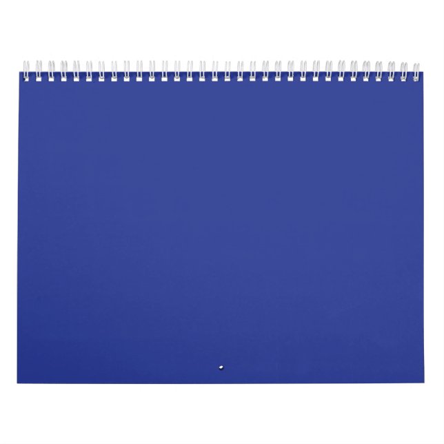 Calendrier Minimaliste Bleu Planificateur Mensuel  (Protection)