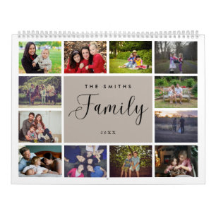 Calendrier Minimaliste Multi Photo Family Memories