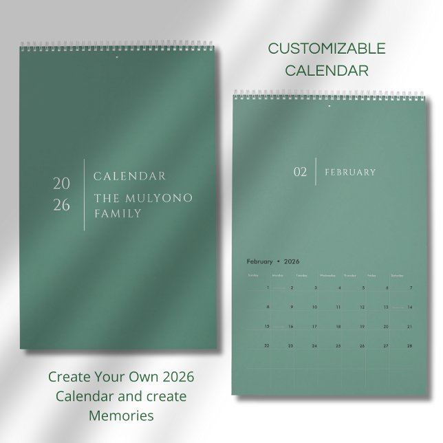 Calendrier Mise en page élégante et épurée (Créateur téléchargé)