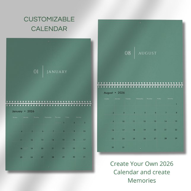 Calendrier Mise en page élégante et soignée (Créateur téléchargé)