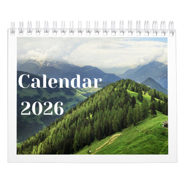 Calendrier Misty Mountains 2026 Wall Calendar | Nature Fog  (Protection)