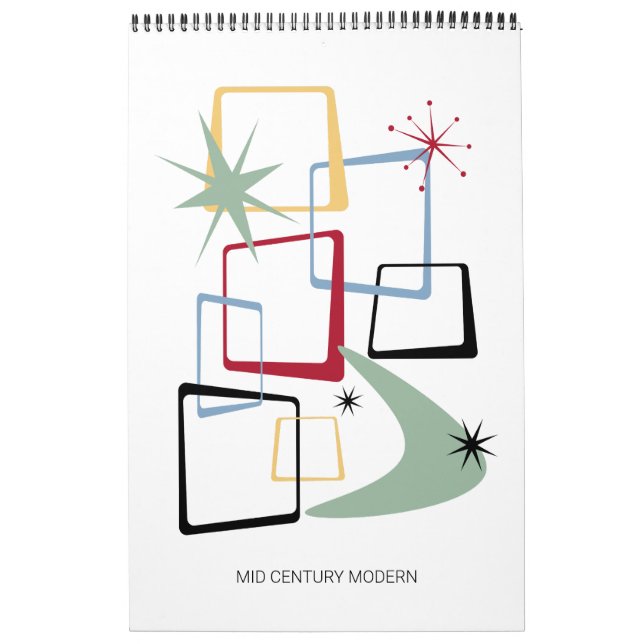 Calendrier Mmilieu du siècle moderne #3 Art original Retro (Protection)