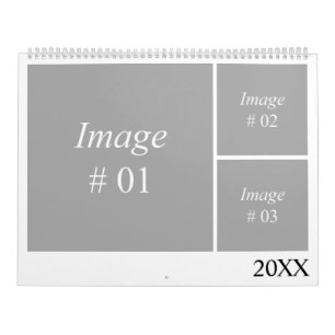 Calendrier modèle de collection instagram de 12 mois