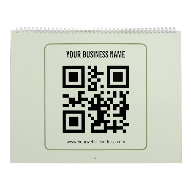 Calendrier Modèle de nom commercial de code QR personnalisé (Protection)