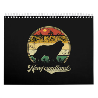 Calendrier Modèle de Terre-Neuve | drôle de cadeau pour amour
