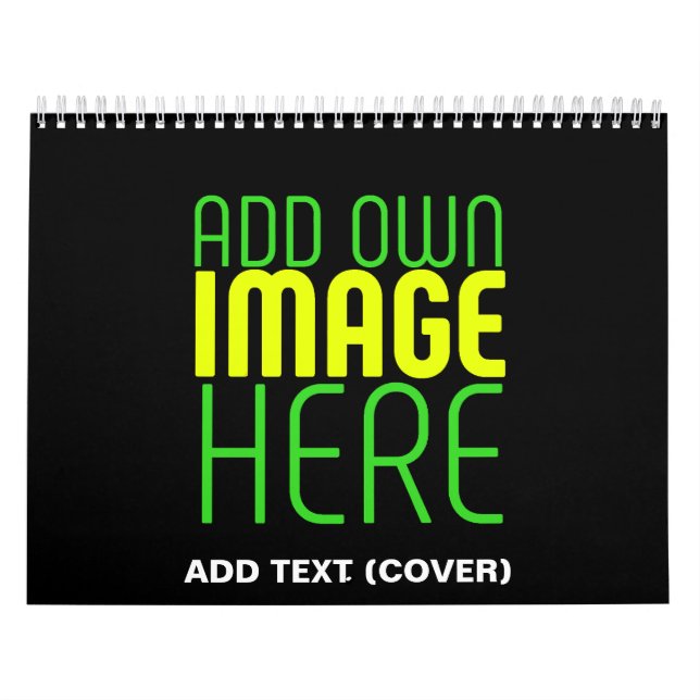 CALENDRIER MODÈLE DE TEXTE D'IMAGE NOIRE SIMPLE ET MODERNE (Protection)