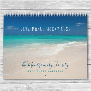 Calendrier Modèle photo Tropical Personnalisé DIY 2025