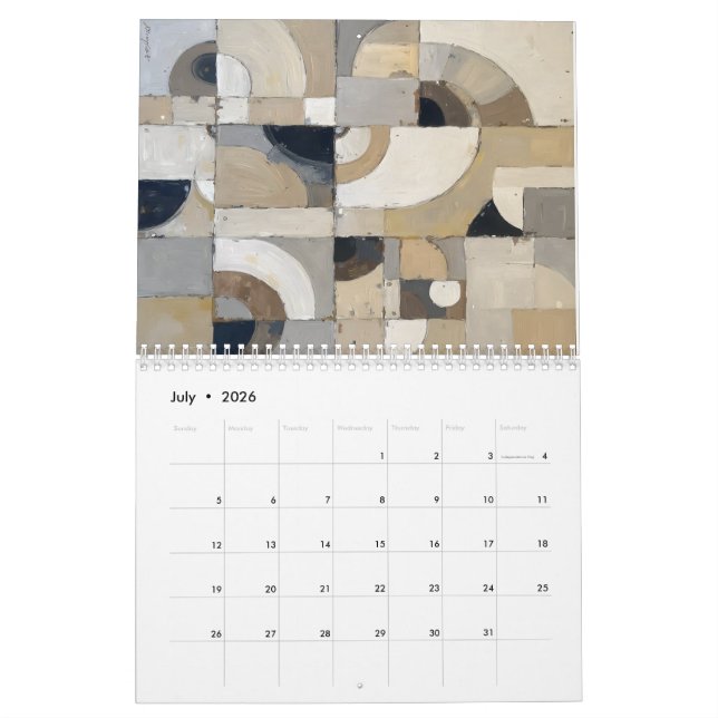 Calendrier Modern Abstract Business: Two Page Corporate (Jul 2026)