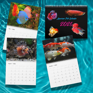 Calendrier Modern Aquarium Fish 2026 Photo Personalized