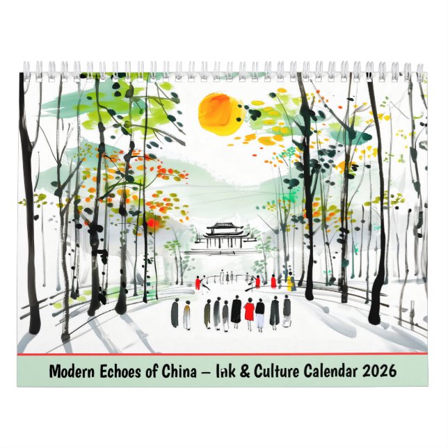 Calendrier Modern Echoes of China – Ink & Culture Calendar 20 (Protection)
