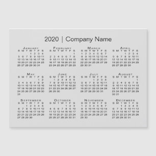 Calendrier Modern Grey 2020 avec nom de l'entrepri