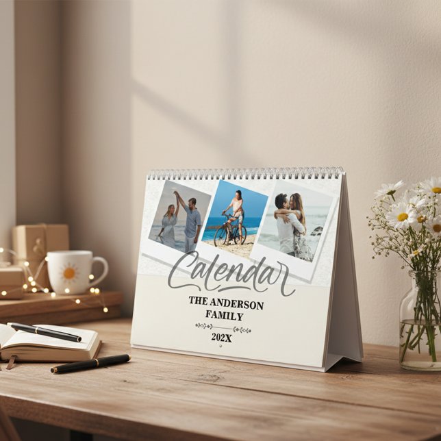 Calendrier Modern Minimal Family Photo Collage Calendar 2026 (Modern Minimal Family Photo Collage Calendar 2026)