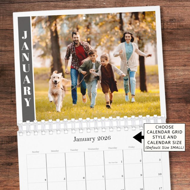 Calendrier Modern Minimal One Photo Per Month (Créateur téléchargé)