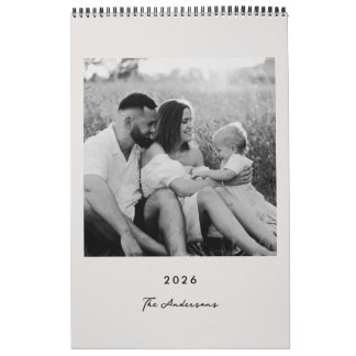 Calendrier Modern Minimalist 2026 Photo Calendar