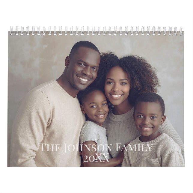 Calendrier Modern Minimalist Family Photo Calendar (Protection)