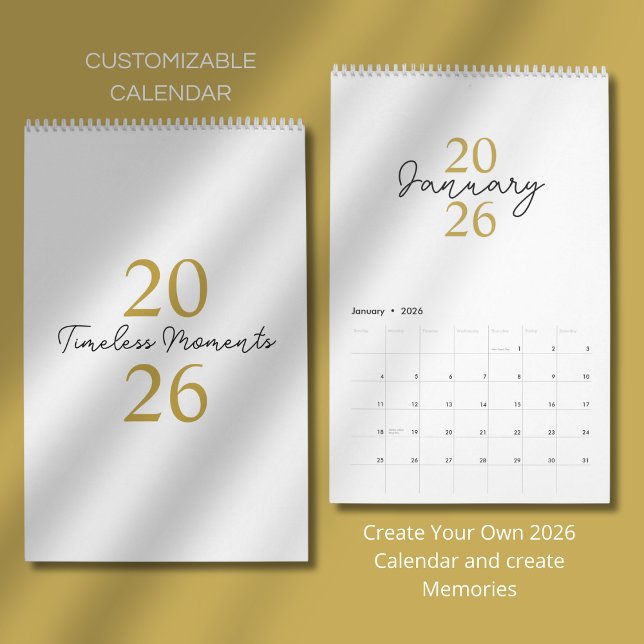 Calendrier Modern Simple Elegant 2026 Calendar (Créateur téléchargé)