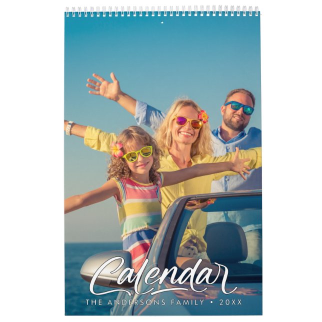 Calendrier Modern Stylish Photo Family 2026 Calendar (Protection)